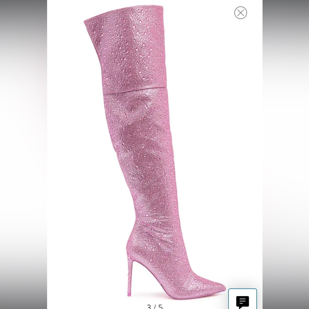 Pink over the knee boots